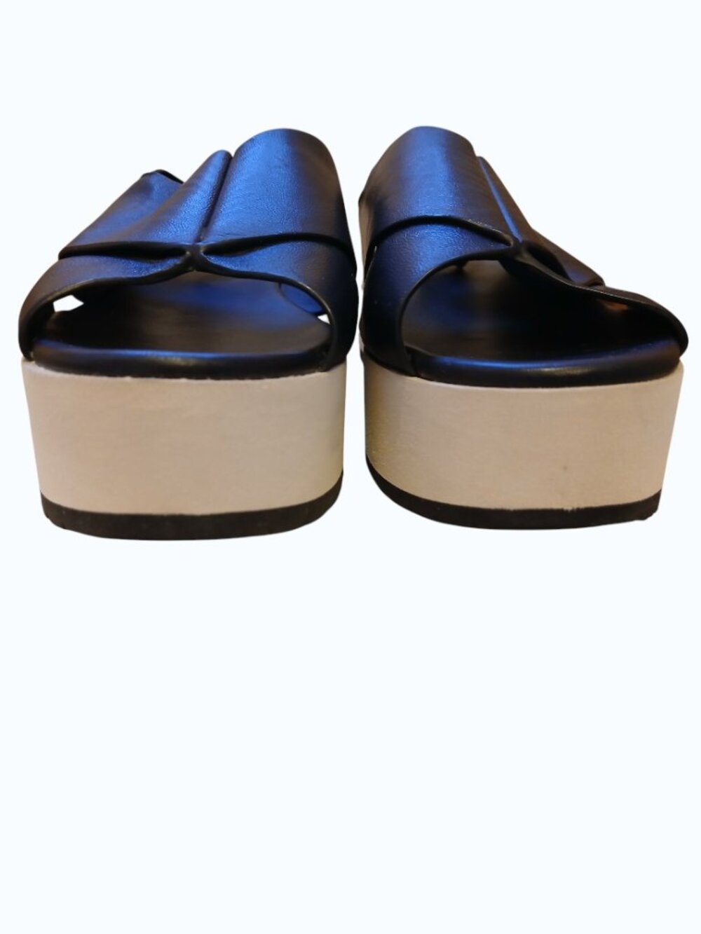 VINCE Jenaya Black Leather Sport Platform Sandals - Picture 8 of 15